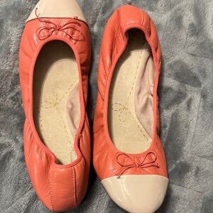 Clarks Coral and Cream Women's Ballet Flats